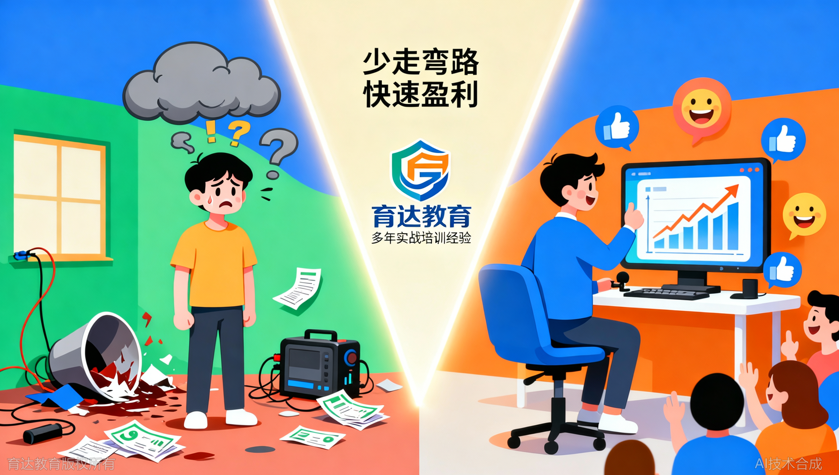新手做电商做直播带货总踩坑？育达教育教你少走弯路快盈利