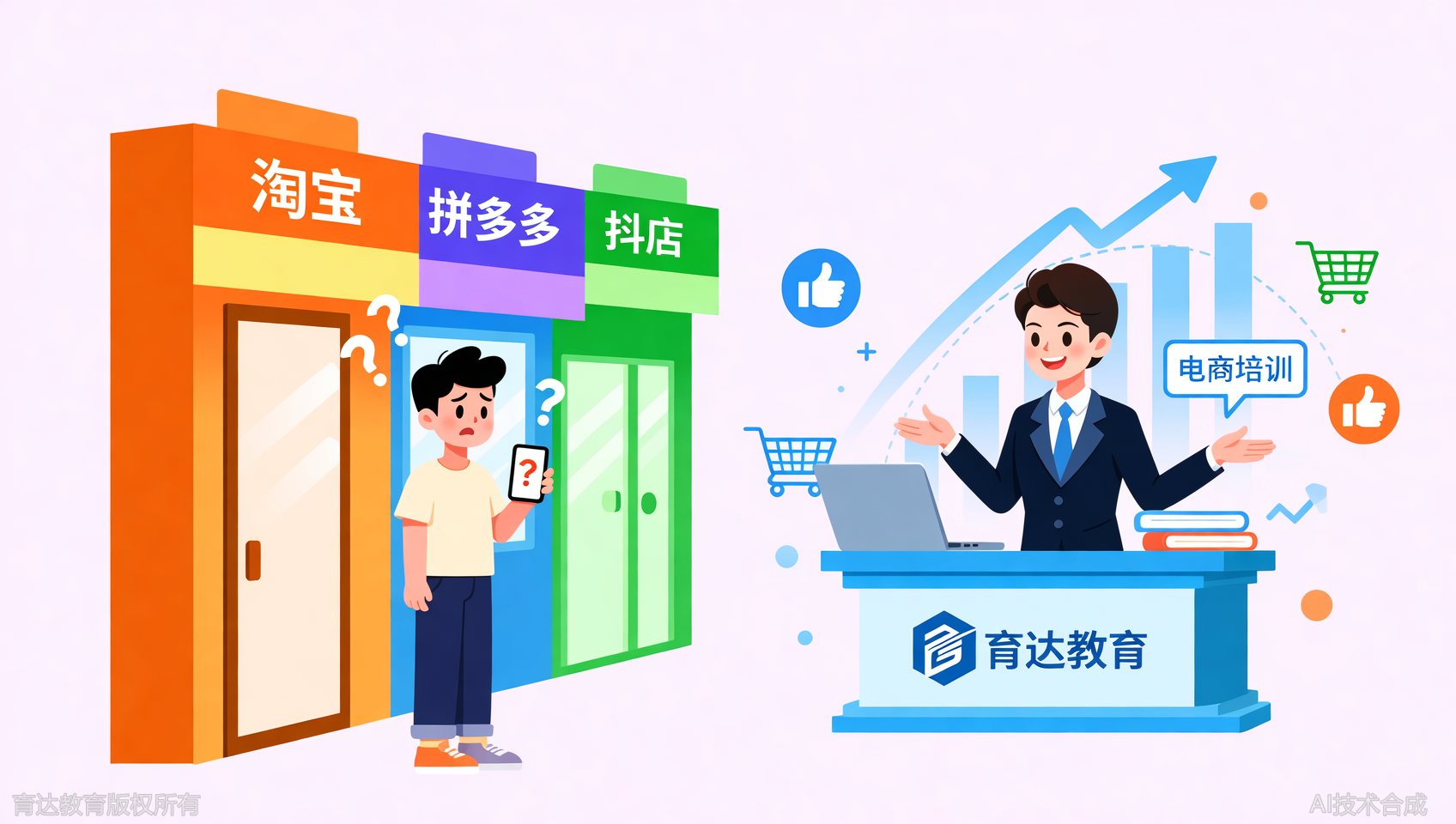 淘宝/拼多多/抖店运营培训，认准育达教育正规机构